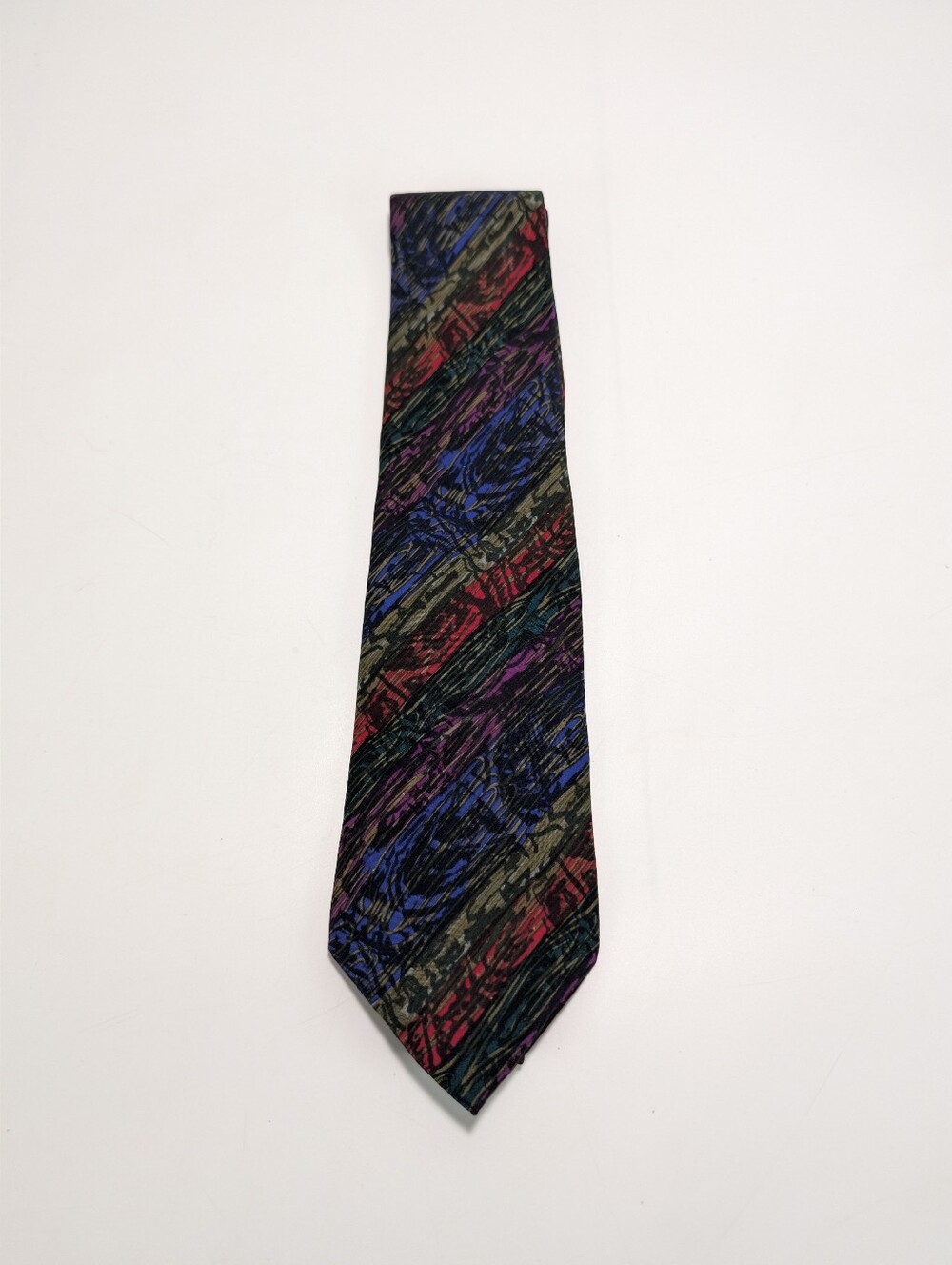 J. Garcia 100% Silk Multicolor Abstract Design Necktie